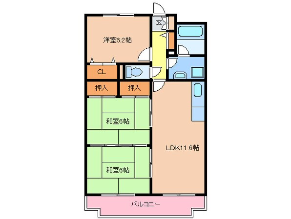 シャトレ和白の物件間取画像